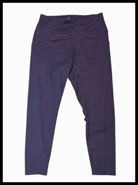 Apana Purple High-Waist Leggings with Pockets